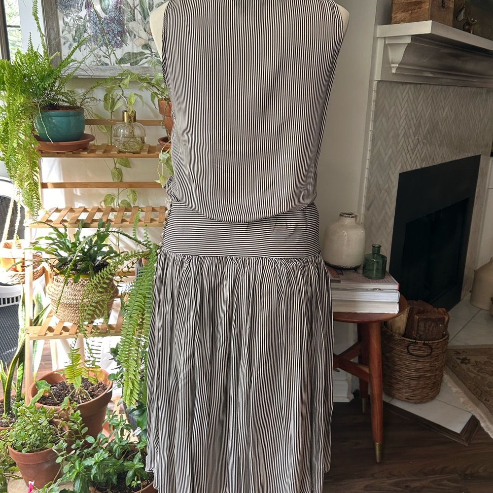 Zara vintage retro dress 100% rayon drop waist - Picture 7 of 13